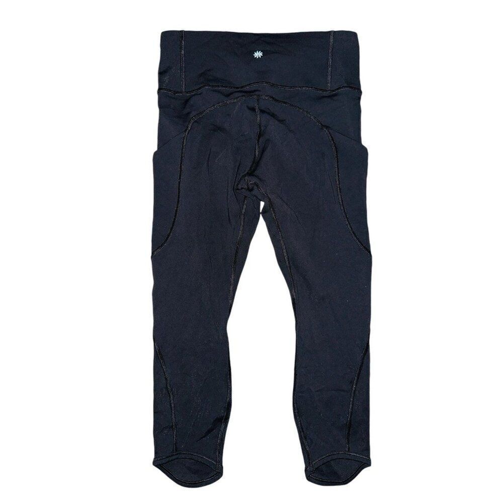 FB11 Athleta Womens Leggings Pants Black Size Small Workout - Picture 2 of 6